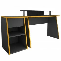 2-teiliges Schreibtisch-Set - anthrazit-orange