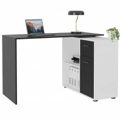 Schreibtisch - schwarz-weiß - variabel stellbar -Günstiges Büro Geschäft 0131003903 03 1600Wx1600H