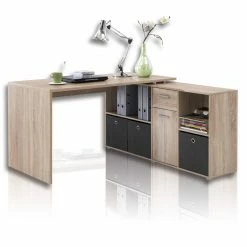 Schreibtisch - Winkelkombination - Sonoma Eiche