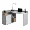 Winkelschreibtisch - Beton Optik - weiß - 129 cm breit -Günstiges Büro Geschäft 0131010900 1600Wx1600H