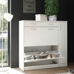 Schuhkipper - weiß - 108 cm breit -Günstiges Büro Geschäft 0153001502 06 1600Wx1600H