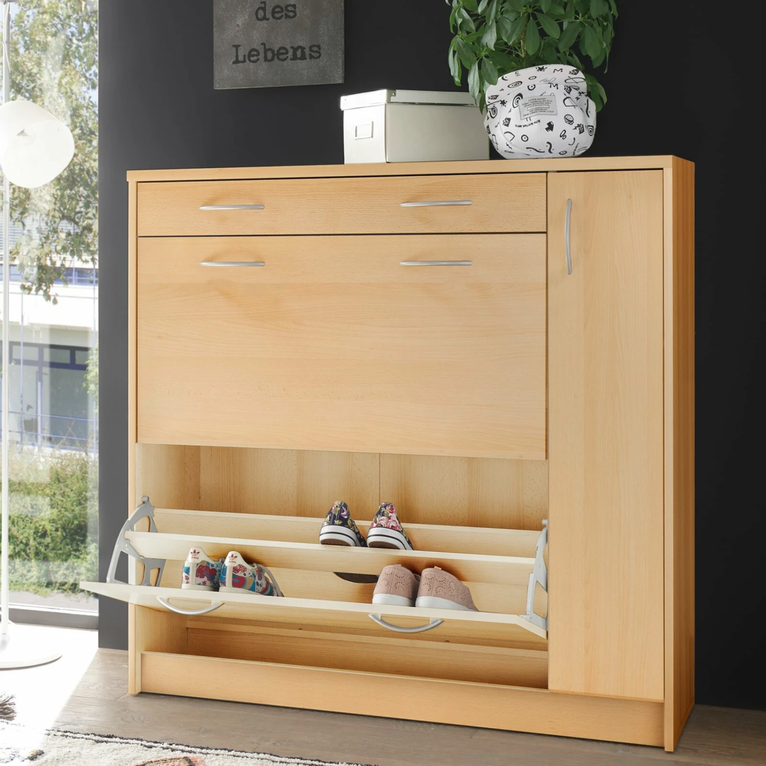 Schuhkipper - Buche - 108 cm breit 4 Schuhkipper - Buche - 108 cm breit – Bild 2