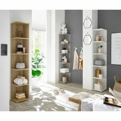 Eckregal - Beton-Optik - 142 cm hoch -Günstiges Büro Geschäft 0153001901 06 1600Wx1600H