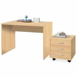 Schreibtisch - Buche - 75 cm hoch -Günstiges Büro Geschäft 0153012303 02 1600Wx1600H