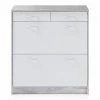 Schuhkipper - Beton-weiß - 87 cm breit -Günstiges Büro Geschäft 0153012401 1600Wx1600H