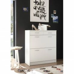 Schuhkipper - weiß - 87 cm breit -Günstiges Büro Geschäft 0153012402 03 1600Wx1600H