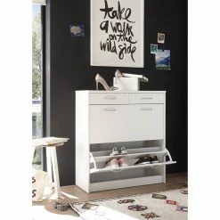Schuhkipper - weiß - 87 cm breit -Günstiges Büro Geschäft 0153012402 04 1600Wx1600H