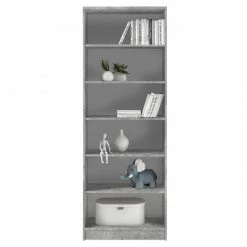 Regal - Beton-weiß - 5 Einlegeböden - 72 cm breit