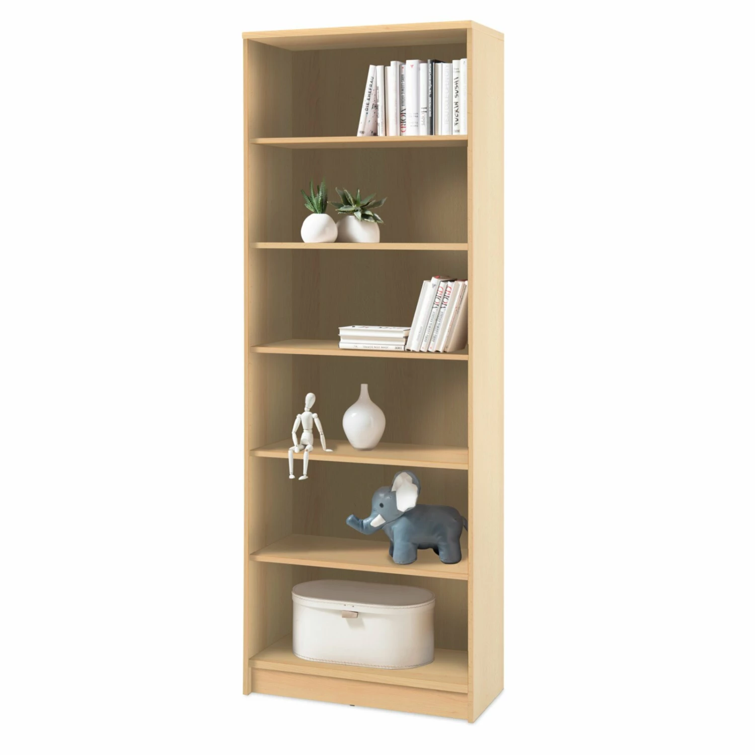 Regal - Buche - 5 Einlegeböden - 72 cm breit 3 Regal - Buche - 5 Einlegeböden - 72 cm breit