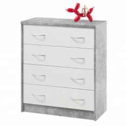 Kommode - Beton-weiß - 74 cm breit