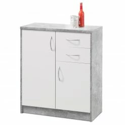 Kommode - Beton-weiß - 74 cm -Günstiges Büro Geschäft 0153013901 03 1600Wx1600H