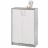 Kommode - Betonoptik-weiß - 2 Türen - 112 cm hoch -Günstiges Büro Geschäft 0153014201 1600Wx1600H