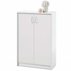 Kommode - weiß - 2 Türen - 112 cm hoch