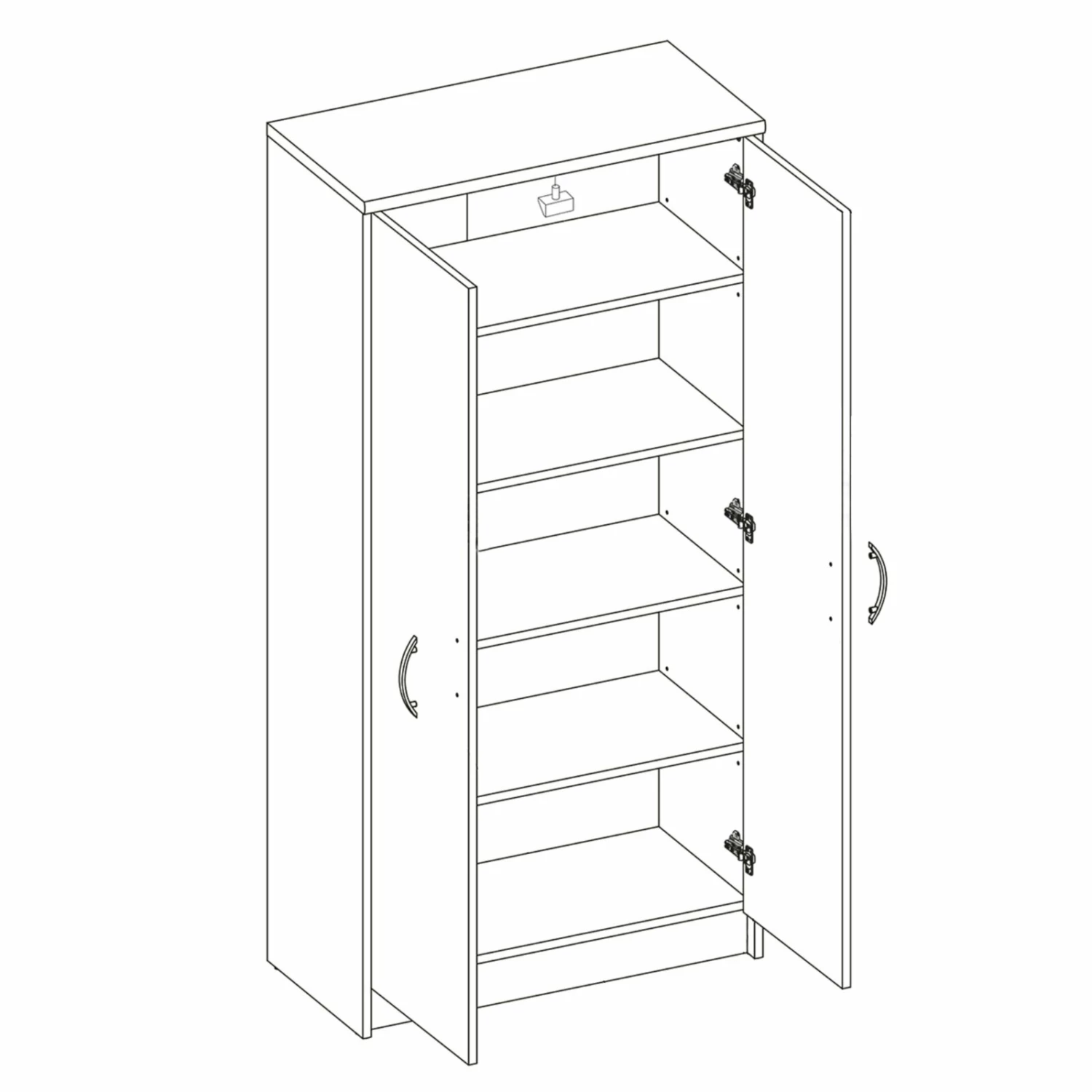 Schrank - Sonoma Eiche - 148 cm hoch 4 Schrank - Sonoma Eiche - 148 cm hoch – Bild 2