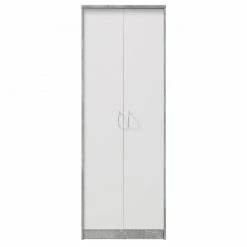 Hochschrank - Beton-weiß - 198 cm hoch