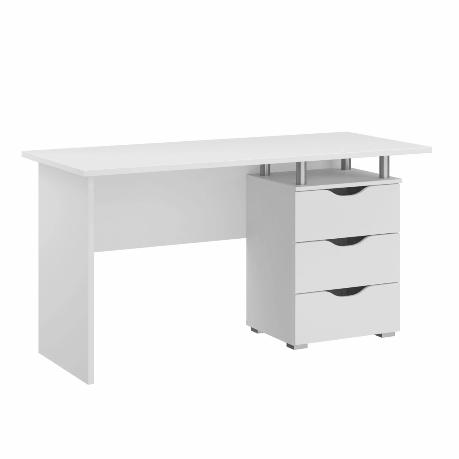 Schreibtisch - alpinweiß - 140 cm breit 3 Schreibtisch - alpinweiß - 140 cm breit