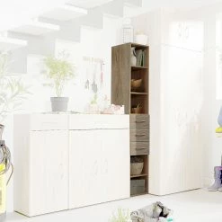 Regal - Eiche sägerau - 185 cm hoch