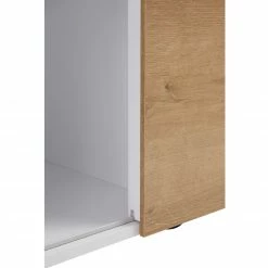 Eckschreibtisch - weiß - Riviera-Eiche - wechselseitig montierbar -Günstiges Büro Geschäft 0432000400 07 1600Wx1600H