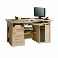 Schreibtisch - Sonoma Eiche - mit Tastaturauszug