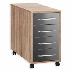 Rollcontainer - Sonoma Eiche-grau - 43 cm breit