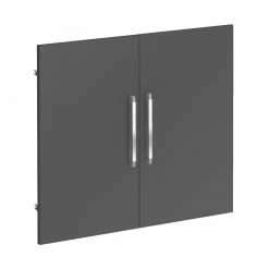 Holztüren - grau Hochglanz - 2-türig - 67,4 cm