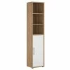 Aktenschrank - Riviera Eiche - weiß Hochglanz - eine Tür -Günstiges Büro Geschäft 0432014700 1600Wx1600H