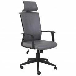 Drehstuhl - anthrazit - höhenverstellbar - mit Kopfstütze