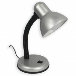 LAMPURA Schreibtischleuchte - silber-schwarz