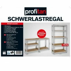 profitan Schwerlastregal - 5 Böden - 180 cm hoch -Günstiges Büro Geschäft 1015027900 03 1600Wx1600H