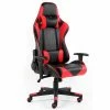 Gamer-Drehstuhl - schwarz-rot - Lederoptik - höhenverstellbar