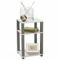 Regal - weiß-silber - 57 cm hoch