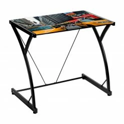 Computertisch - Metall - schwarz - 80x70,5 cm