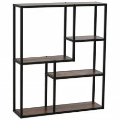 Regal - Eiche-schwarz - 90 cm hoch