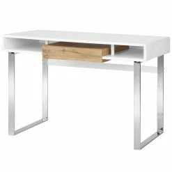 Schreibtisch - weiß Hochglanz - mit Schublade