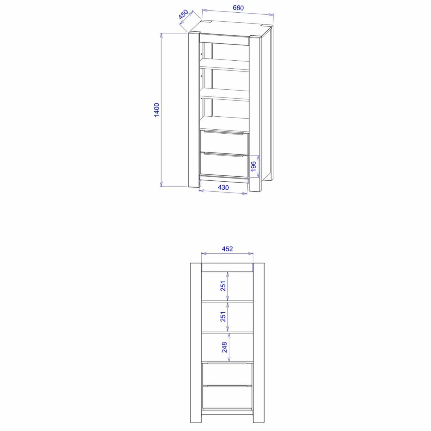 Regal - Kernbuche massiv - 66 cm 6 Regal - Kernbuche massiv - 66 cm – Bild 4