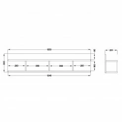 Wandboard - Artisan Eiche - 135 cm breit -Günstiges Büro Geschäft 1016017000 03 1600Wx1600H