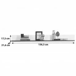 Luca Bessoni Wandboard ALASSIO - weiß Hochglanz - Matera dunkel - 156 cm -Günstiges Büro Geschäft 1016019400 02 1600Wx1600H