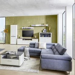 Luca Bessoni Wandboard ALASSIO - weiß Hochglanz - Matera dunkel - 156 cm -Günstiges Büro Geschäft 1016019400 05 1600Wx1600H