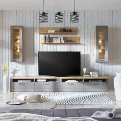 Luca Bessoni Wandboard AURIS - Flagstaff Eiche - 135 cm -Günstiges Büro Geschäft 1016021400 06 1600Wx1600H