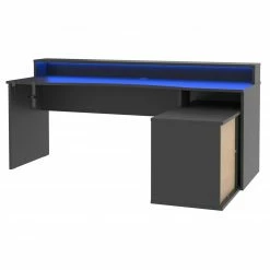 Gamer-Schreibtisch - schwarz - mit LED-Beleuchtung - 200 cm breit -Günstiges Büro Geschäft 1023009300 03 1600Wx1600H