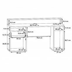 Gamer-Schreibtisch - weiß - 160 cm -Günstiges Büro Geschäft 1023009600 07 1600Wx1600H