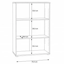 Regal - Artisan Eiche - 74x111 cm -Günstiges Büro Geschäft 1023011200 03 1600Wx1600H