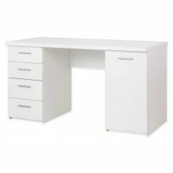 Schreibtisch - weiß matt - 145 cm