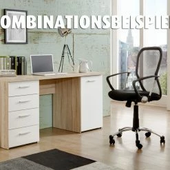 Schreibtisch - Eiche Sonoma - 145 cm -Günstiges Büro Geschäft 1023019004 03 1600Wx1600H