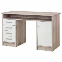 Schreibtisch - Sandeiche-weiß - 126x75,8 cm