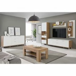 Wandregal - weiß - Cantania Eiche -Günstiges Büro Geschäft 1023023000 04 1600Wx1600H