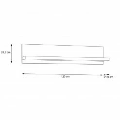 Wandboard -Sonoma Eiche - 120 cm breit -Günstiges Büro Geschäft 1023033500 03 1600Wx1600H