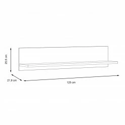 Wandboard - Betonoptik - weiß - 125 cm breit -Günstiges Büro Geschäft 1023037700 05 1600Wx1600H