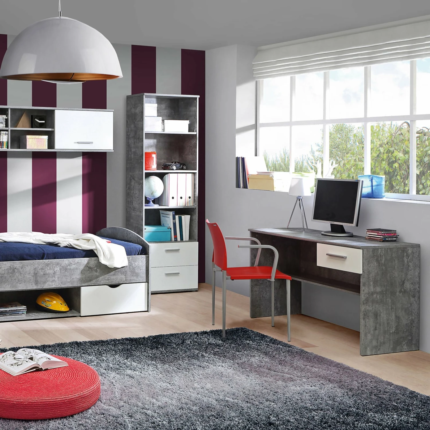 Schreibtisch - Betonoptik - 110 cm 4 Schreibtisch - Betonoptik - 110 cm – Bild 2