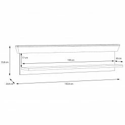 Wandboard - Schneeeiche - 143 cm -Günstiges Büro Geschäft 1023073700 02 1600Wx1600H